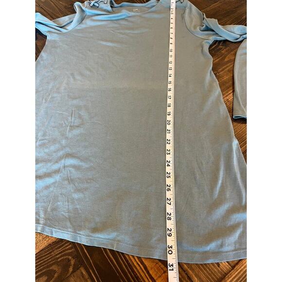 J. Jill Pima Laced Shoulder Tunic Top Women Medium Light Cottage Core Comfy Soft - Picture 6 of 9